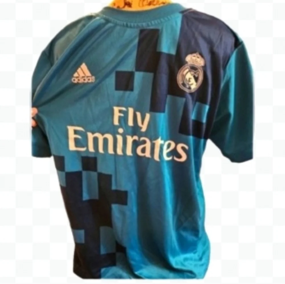Adidas Teal Dri-fit Soccer Real Madrid Third Jersey Mens Sz XL